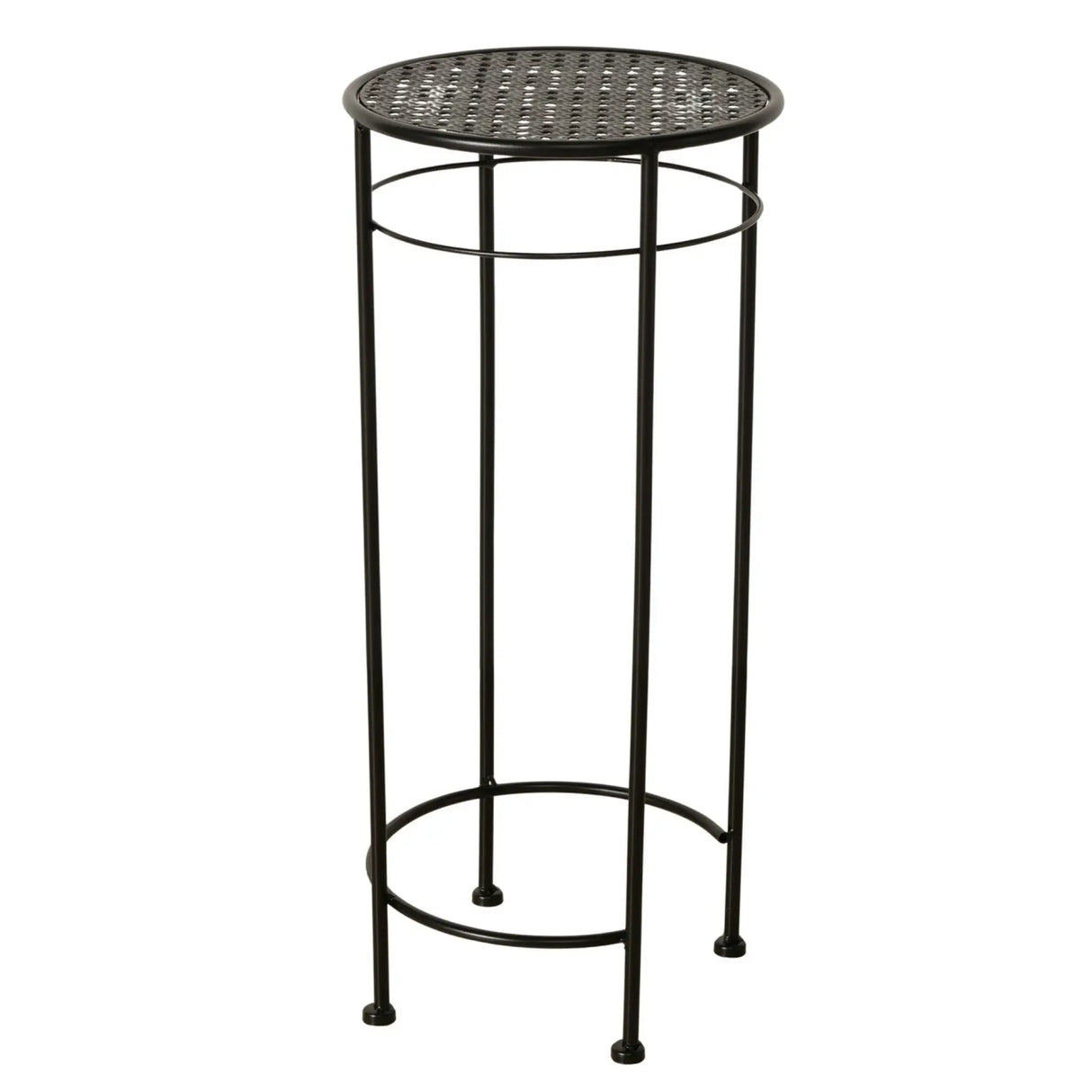 Beistelltisch MANHATTEN Metalltisch Tisch rund 50-70 cm Höhe Schwarz - Groß 70x32 cm - Beistelltisch