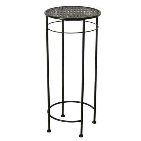Beistelltisch MANHATTEN Metalltisch Tisch rund 50-70 cm Höhe Schwarz - Groß 70x32 cm - Beistelltisch