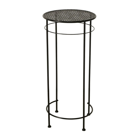 Beistelltisch MANHATTEN Metalltisch Tisch rund 50-70 cm Höhe Schwarz - Mittel 60x27 cm - Beistelltisch