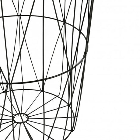 Beistelltisch Metalltisch Couchtisch Drahttisch rund schwarz 46x40 cm Tablett funktion - Beistelltisch