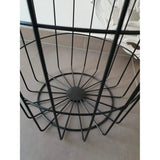 Beistelltisch Tisch mit Stauraum Ø 39 cm H=41 cm Metall/Holz Nachttisch Schwarz - Beistelltisch