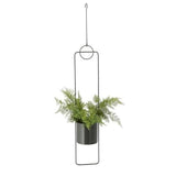 Blumenampel hängend Blumentopf Ampel Übertopf Hängetopf Pflanzentopf Metall GRAU - Blumenampel