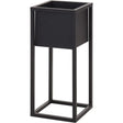 Blumentopf mit Gestell Metall schwarz Pflanzgestell Pflanztopf H 50 cm - Blumentopf mit Gestell