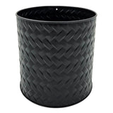 Blumentopf Übertopf Pflanzenkübel Topf Kübel 3er Set schwarz rund Metall Matt - Blumentopfset