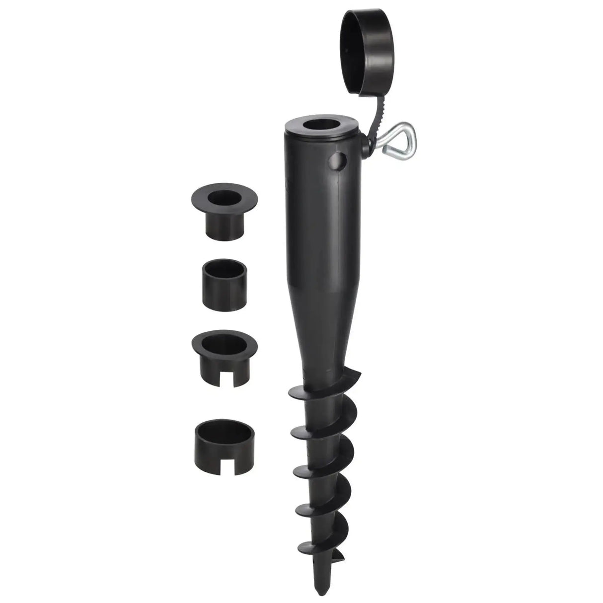 Bodenhülse Rasendorn für Sonnenschirme 25 bis 45 mm Einschraubbodenhülse inkl.4 - Einschraubbodenhülse