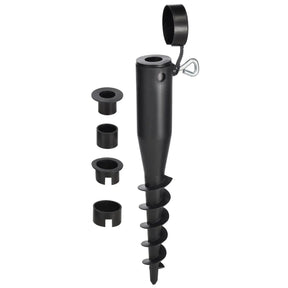 Bodenhülse Rasendorn für Sonnenschirme 25 bis 45 mm Einschraubbodenhülse inkl.4 - Einschraubbodenhülse