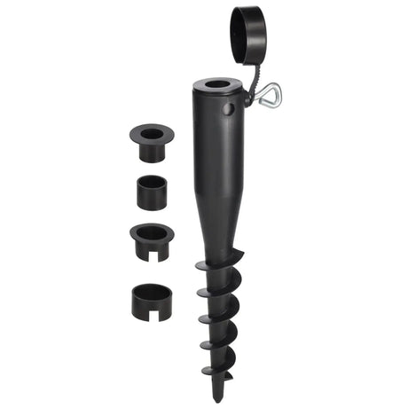 Bodenhülse Rasendorn für Sonnenschirme 25 bis 45 mm Einschraubbodenhülse inkl.4 - Einschraubbodenhülse