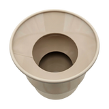 Couchtisch Beistelltisch beige 37x30 Retro Metalltisch rund kleiner Tisch B-Ware - Beistelltisch