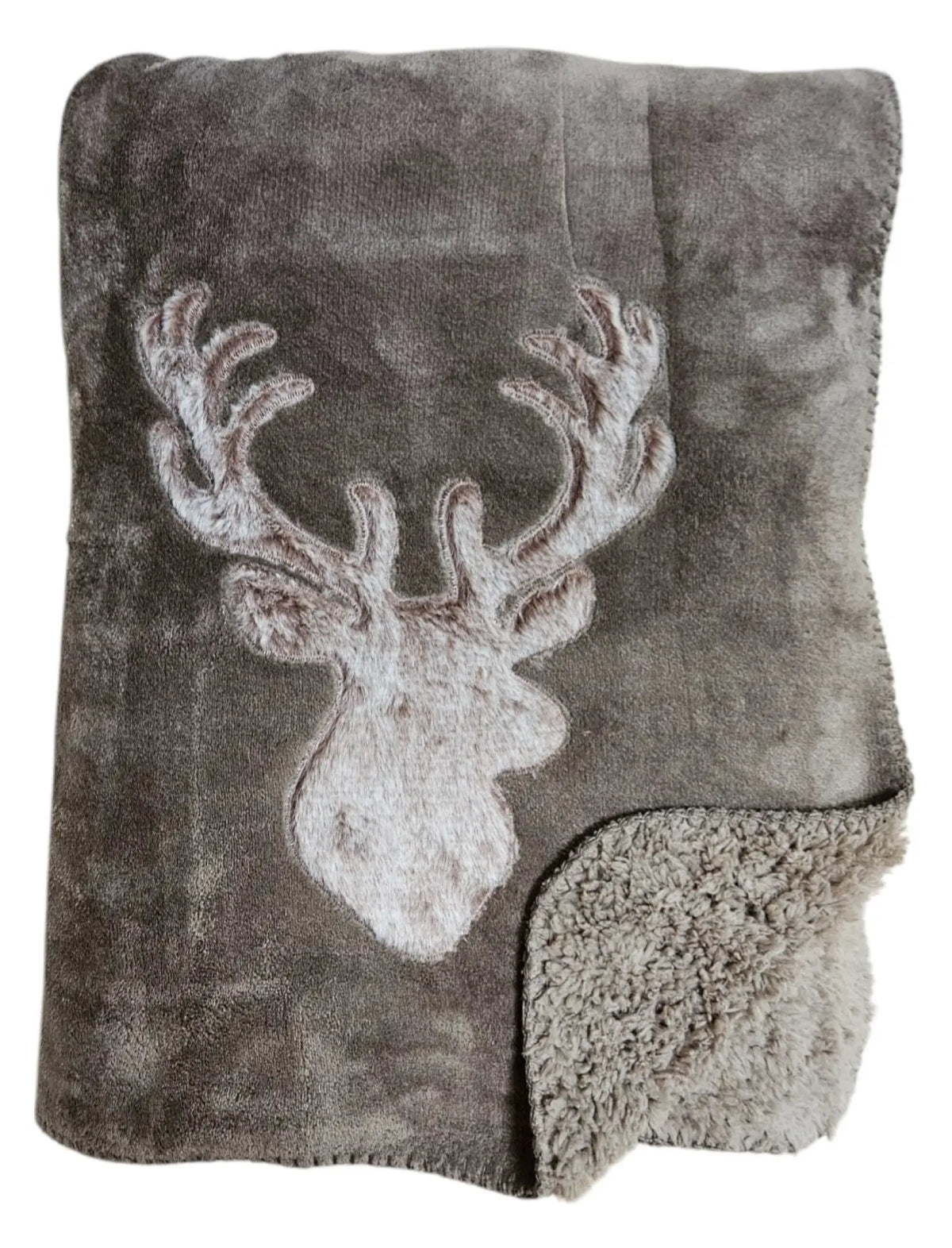 Decke Kuscheldecke Tagesdecke Wohndecke Hirsch Winter 150x200 kuschelig weich - Wohndecke