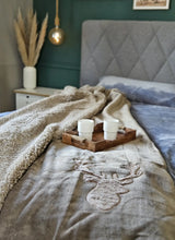 Decke Kuscheldecke Tagesdecke Wohndecke Hirsch Winter 150x200 kuschelig weich - Wohndecke
