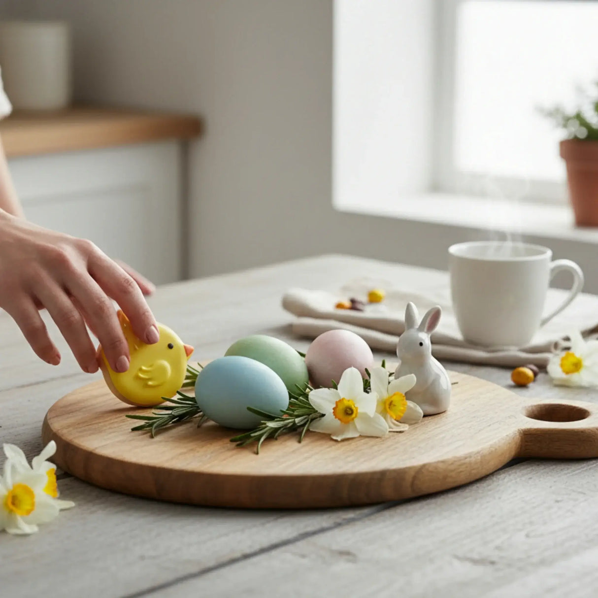 Deko Holzbrett Mango Unterlage rund Aufhängung 24 o 33 cm Tablett Kerzentablett - Dekobrett