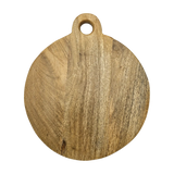 Deko Holzbrett Mango Unterlage rund Aufhängung 24 o 33 cm Tablett Kerzentablett - Dekobrett