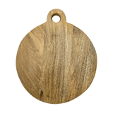 Deko Holzbrett Mango Unterlage rund Aufhängung 24 o 33 cm Tablett Kerzentablett - Dekobrett