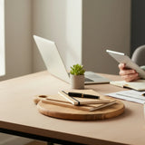 Deko Holzbrett Mango Unterlage rund Aufhängung 24 o 33 cm Tablett Kerzentablett - Dekobrett