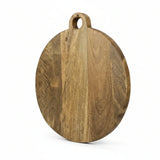 Deko Holzbrett Mango Unterlage rund Aufhängung 24 o 33 cm Tablett Kerzentablett - Groß 34 cm - Dekobrett