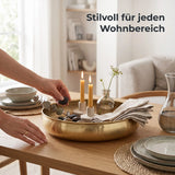 Dekoschale Arietta Gold Ø 30 cm – Metallschale & Obstschale - Dekoschale
