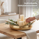 Dekoschale Arietta Gold Ø 30 cm – Metallschale & Obstschale - Dekoschale