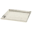 Dekoschale Dekoteller Metall Kerzentablett 20x20 cm Tablett Silber Quadratisch - Dekoteller