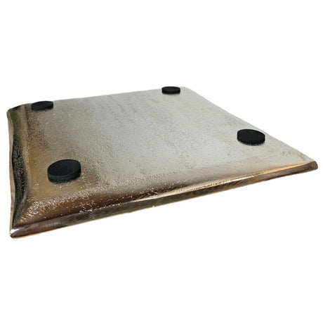 Dekoschale Dekoteller Metall Kerzentablett 20x20 cm Tablett Silber Quadratisch - Dekoteller