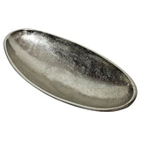 Dekoschale Metall silber Schale Metallschale oval Deko Tischdeko Länge 34 cm - Dekoschale