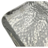 Dekotablett Dekoschale Metall silber Deko Tischdeko Schale Tablett 45 cm B-WARE - Dekotablett