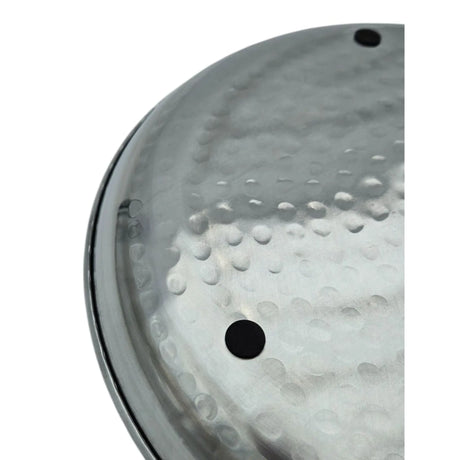 Dekoteller Dekoschale silber Metallschale Hammerschlag Unikat Kerzentablett Kerzenschale - Dekoschale
