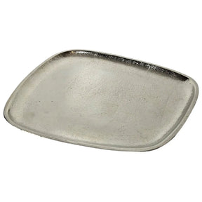 Dekoteller Metall silber Dekoschale Metallteller Deko Schale Teller 25 x 22 cm - Dekoteller