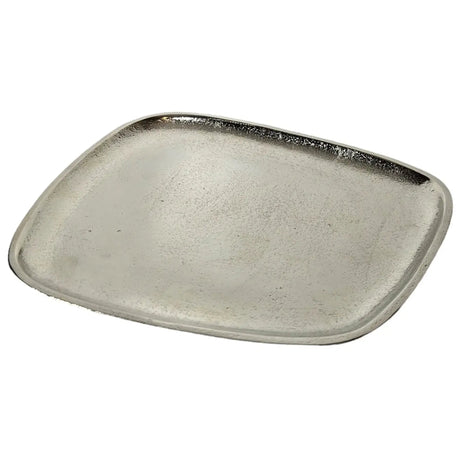 Dekoteller Metall silber Dekoschale Metallteller Deko Schale Teller 25 x 22 cm - Dekoteller
