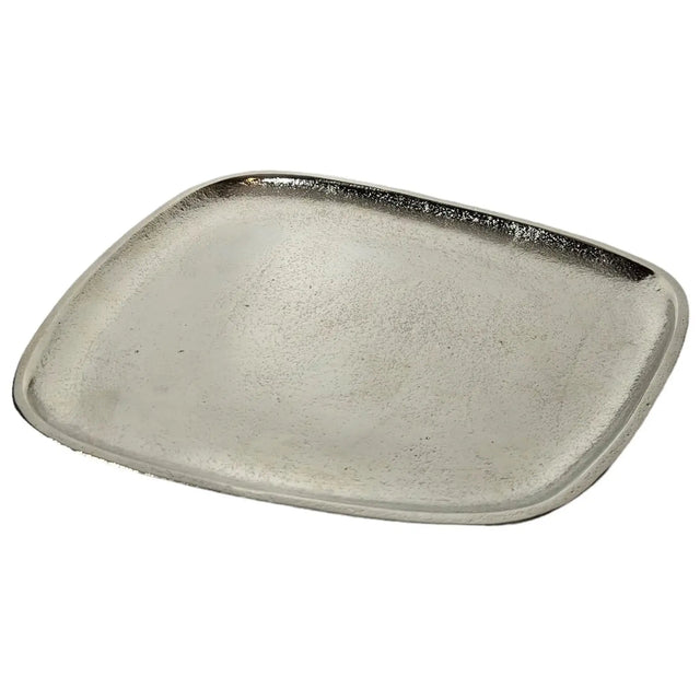 Dekoteller Metall silber Dekoschale Metallteller Deko Schale Teller 25 x 22 cm - Dekoteller