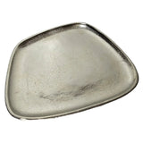 Dekoteller Metall silber Dekoschale Metallteller Deko Schale Teller 25 x 22 cm - Dekoteller