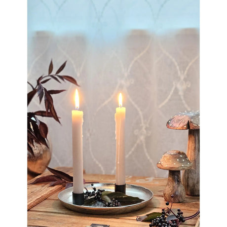 Dekoteller Silber Metall Teller Schale Dekotablett Kerzenteller Dekoschale Ø20cm - Dekoteller