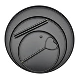 Etagere Paris schwarz 48x30 rund Metall 3 Schichten 3-Stöckig Vintage Muffin Herz - Etagere