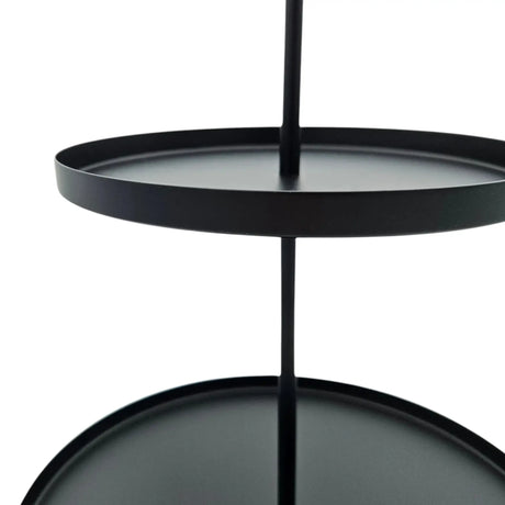 Etagere Paris schwarz 48x30 rund Metall 3 Schichten 3-Stöckig Vintage Muffin Herz - Etagere