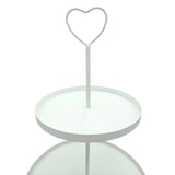 Etagere Paris weiß 48x30 rund Metall 3 Schichten 3-Stöckig Vintage Muffin Herz - Etagere