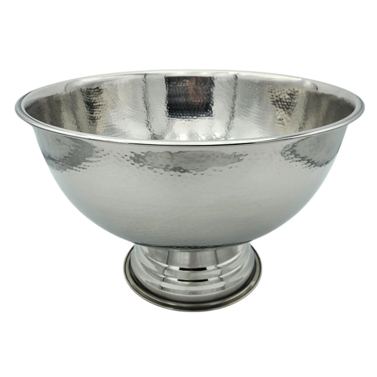 Flaschenkühler Schale rund Edelstahl Champagnerschale Hammerschlag Sektkühler - Sektkühler