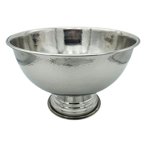 Flaschenkühler Schale rund Edelstahl Champagnerschale Hammerschlag Sektkühler - Sektkühler