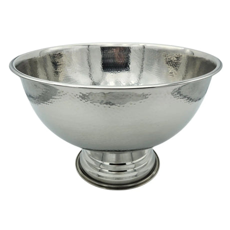 Flaschenkühler Schale rund Edelstahl Champagnerschale Hammerschlag Sektkühler - Sektkühler