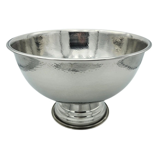 Flaschenkühler Schale rund Edelstahl Champagnerschale Hammerschlag Sektkühler - Sektkühler