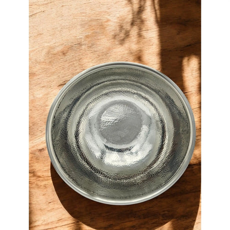 Flaschenkühler Schale rund Edelstahl Champagnerschale Hammerschlag Sektkühler - Sektkühler