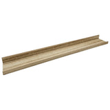 Fotoleiste Bilderleiste Schweberegal Holzregal Wandregal Bücherregal Wandboard - Groß braun 77 x 10 x 3 cm - Wandregal