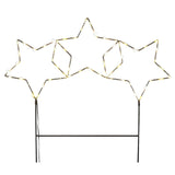 Gartenstecker Stern LED Weihnachtsbeleuchtung Batterie Timer warmweiß 60x60 cm - Weihnachtsbeleuchtung