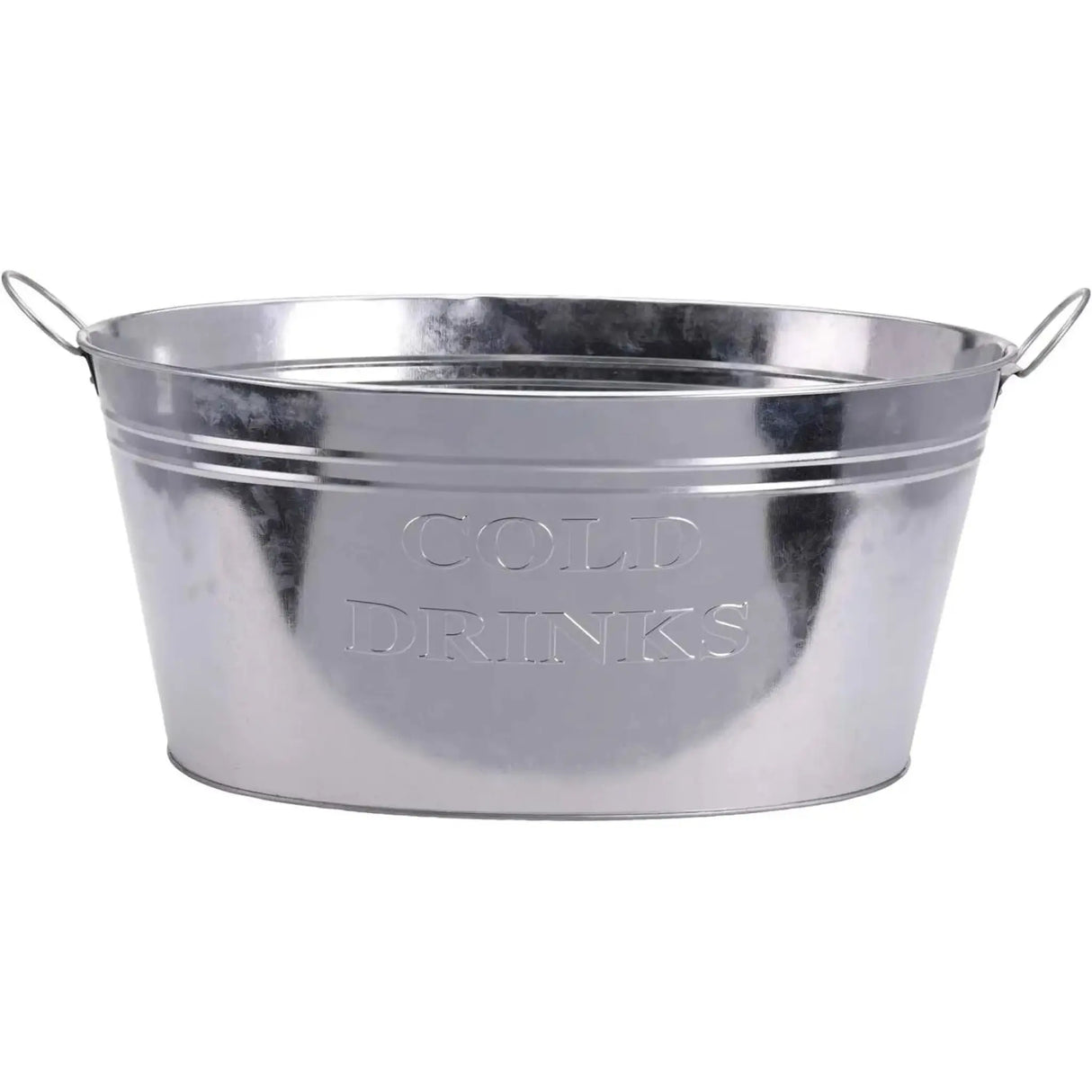 Getränkekühler Zink Wanne Oval 24 Liter Eiseimer Sektkühler Eiskübel 50x23 cm - Getränkekühler