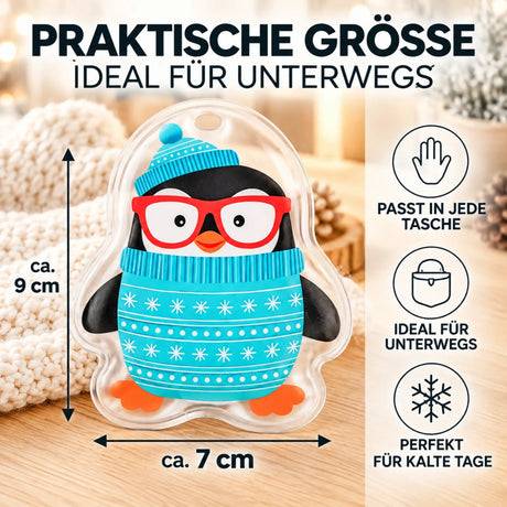 Handwärmer Pinguin 4er Set – Wiederverwendbare Taschenwärmer - Pinguin Taschenwärmer