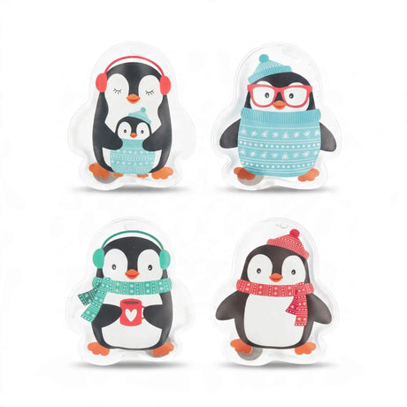 Handwärmer Pinguin 4er Set – Wiederverwendbare Taschenwärmer - Pinguin Taschenwärmer