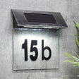 Hausnummernschild LED Beleuchtet Solar Edelstahl Hausnummernbeleuchtung - Hausnummernschild LED