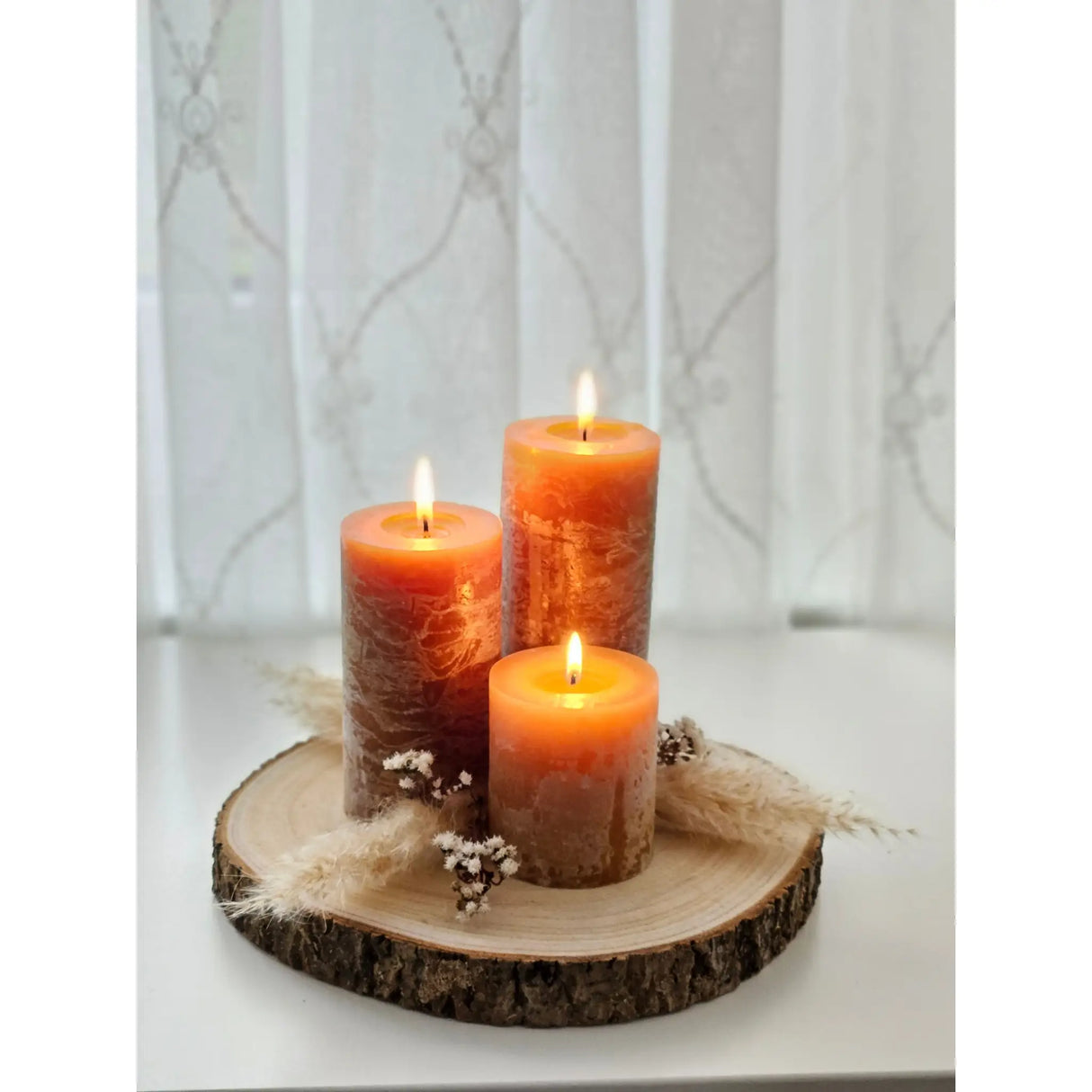 Holzbrett Baumscheibe Holz Brett Tischdeko Tablett Deko Holzplatte Ø 30 cm - Baumscheibe