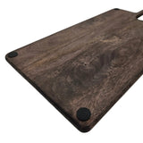 Holzbrett Schneidebrett Servierbrett braun 55x25 Dekobrett Kerzenbrett mit Griff Mangoholz - Serviertablett