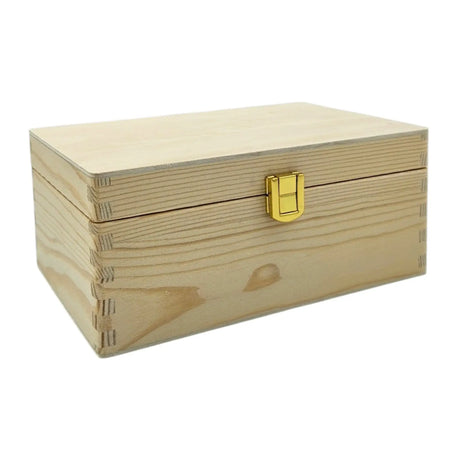 Holzkiste mit Deckel Dekokiste Schatzkiste Hochzeit Kindergeburtstag Aufbewahrung - Klein 21x14x9 - Holzkiste mit Deckel