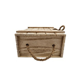 Holzkiste mit Deckel Kiste Schatzkiste Schatztruhe braun mit Deckel - Holzkiste