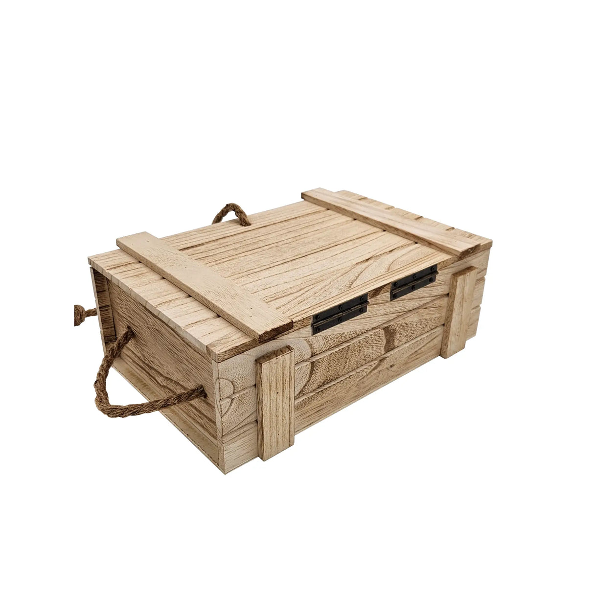 Holzkiste mit Deckel Kiste Schatzkiste Schatztruhe braun mit Deckel - Holzkiste